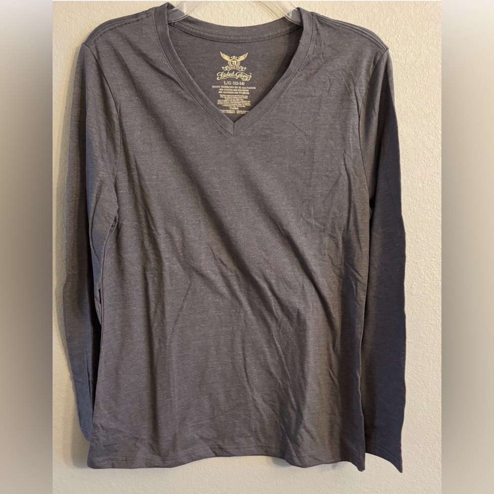 Bundle - Faded Glory Women’s Long Sleeve Top Size Large - Two Tops - Picture 5 of 7